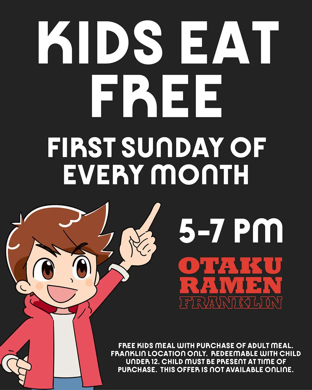 Otaku Ramen Franklin Kids Eat Free
